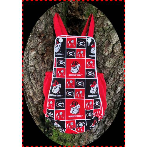 FREE SHIPPING! Vintage Style Baby Romper for Boy or Girl Inspired by Georgia Bulldogs Game DayGeorgia Dawgs