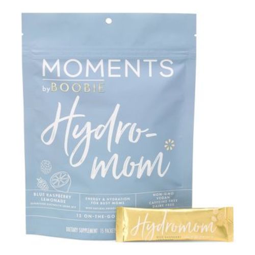 Boobie Hydromom Electrolyte Drink Mix - Blue Raspberry - 6.3oz/15ct