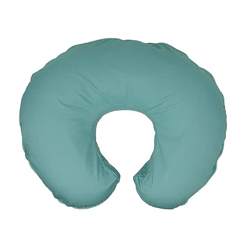 Boppy Nursing Pillow Organic Original Support, Vintage Blue, Ergonomic Nursing Essentials for Bottle and Breastfeeding, Firm Hypoallergenic Fiber Fill, with 100% Organic Cotton Nursing Pillow Cover