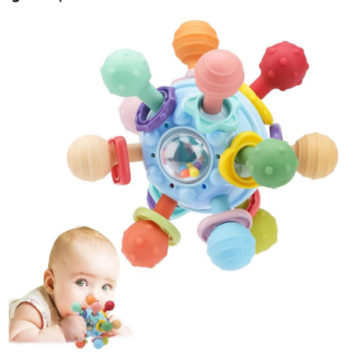 Baby Montessori Sensory Toys for 0-6 6-12 Months, Baby Teether Teething Toys for Babies 0 3 6 9 12 18 Months, Newborn Infant Learning Developmental Toys Gifts for 1 2 Year Old Boys Girls
