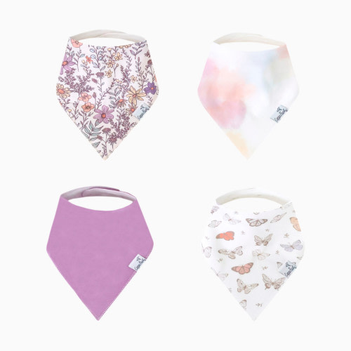 Copper Pearl Printed Bandana Bib Set (4-Pack) - Flora