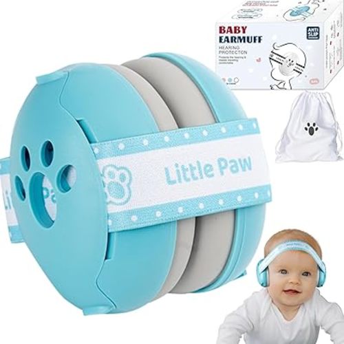 Baby Ear Defender Protection, Comfortable Noise Cancelling Earmuffs for Babies Toddler up to 36 Months - CE Certified - Against Hearing Damage & Improves Sleep, Baby Airplane Essentials