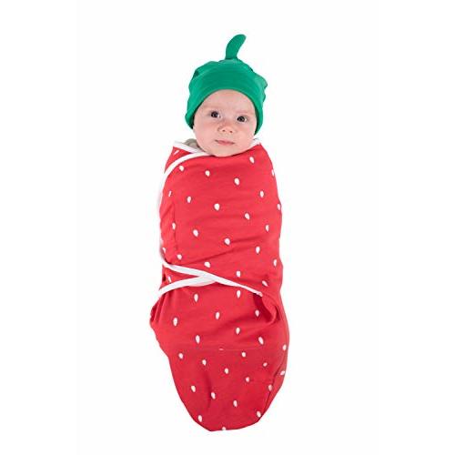 Cuddle Club Baby Swaddle | 100% Cotton Adjustable Velcro Newborn Blanket Wrap - with Novelty Hat Beanie