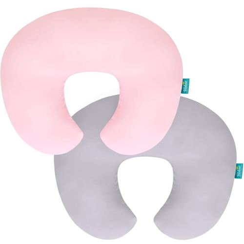 Biloban Nursing Pillow Cover 2 Pack Fit for Boppy Pillow, Breathable & Skin-Friendly Nursing Slipcovers for Breastfeeding Mom, Comfortable & Machine Washable Nursing Covers
