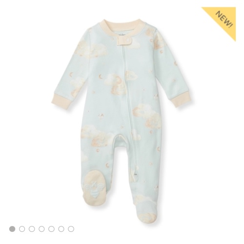 Good Night Sky Organic Cotton Sleep and Play - Ice Flow - Newborn