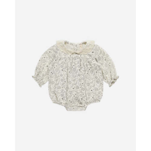 Collared Bubble Romper || Winter Floral