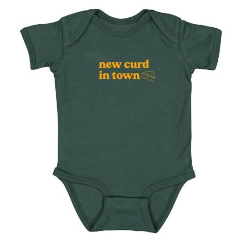 Green Bay Packers Cheesehead Infant New Curd in Town Bodysuit at the Packers Pro Shop