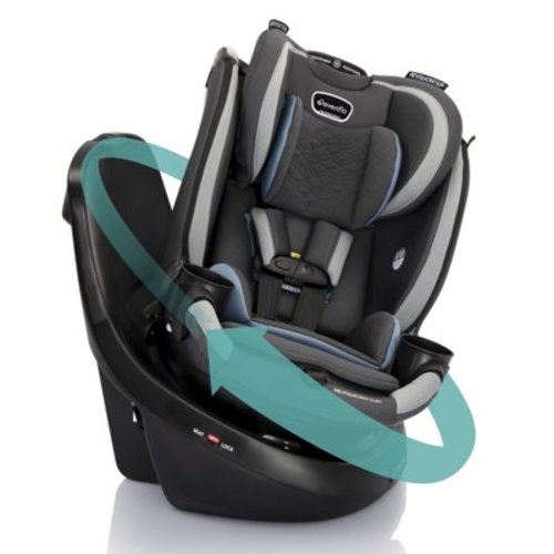Evenflo Revolve360 Slim 2-in-1 Rotational Car Seat with Quick Clean Cover - Stow Blue