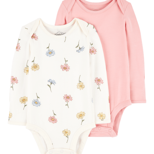 Multi Baby 2-Pack Long-Sleeve Bodysuits | Carter’s Oshkosh Canada