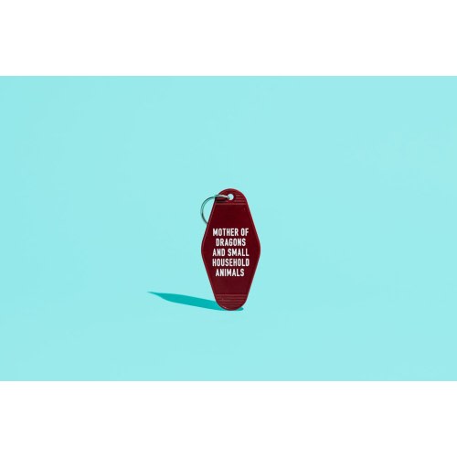 Mother of Dragons and Small Household Animals Motel Style Keychain in Dark Red