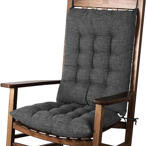 Rocking Chair Cushion with Thick Padding High Back