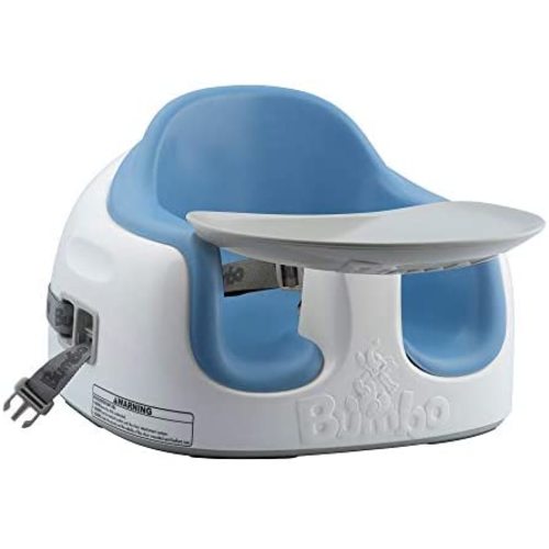 Bumbo Baby Infant Toddler Soft Foam Multi Seat with Removable Tray and Safety Buckle Straps for Kids 6 to 36 Months, Powder Blue