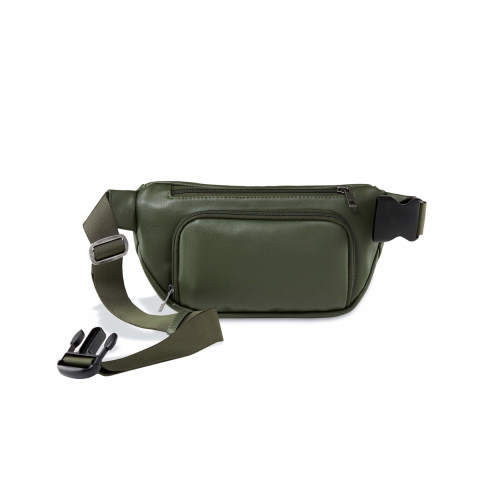 Kibou Vegan Leather Fanny Pack Diaper Bag | Olive Green