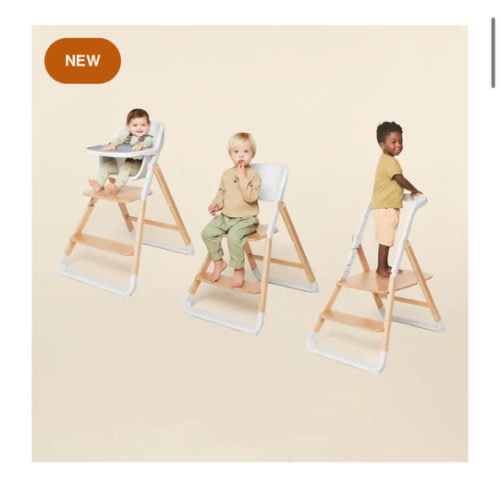 Ergobaby 3-In-1 Evolve High Chair Set: Natural Wood
