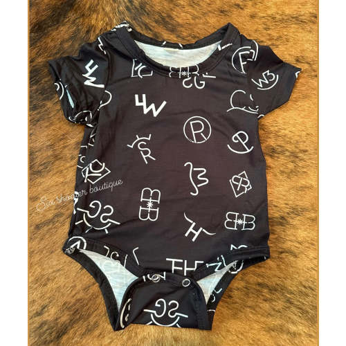 Black brands baby bamboo onesie