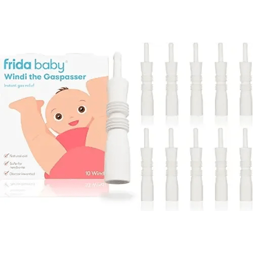 Frida Baby Windi Gas Passer, Baby Gas Relief, Made in USA, 100% Natural, Safe & Effective Instant Relief for Babies & Infants, 10ct