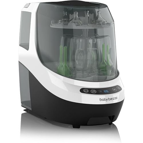 Baby Brezza Bottle Washer Pro - Baby Bottle Washer, Sterilizer + Dryer - All in One Machine Cleans Bottles, Pump Parts, & Sippy Cups - Replaces Hand Washing, Bottle Brushes and Drying Racks