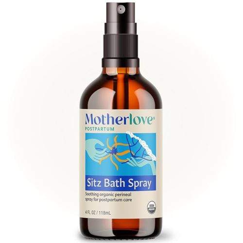 Motherlove Sitz Bath Spray (4 oz Value Size) Sitz Bath for Postpartum Care—Herbal Perineal Spray w/Witch Hazel—USDA Organic, Vegan, & Cruelty Free