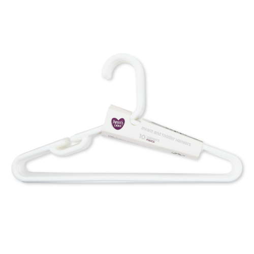 10 Pack Infant and Toddler Hangers (White)