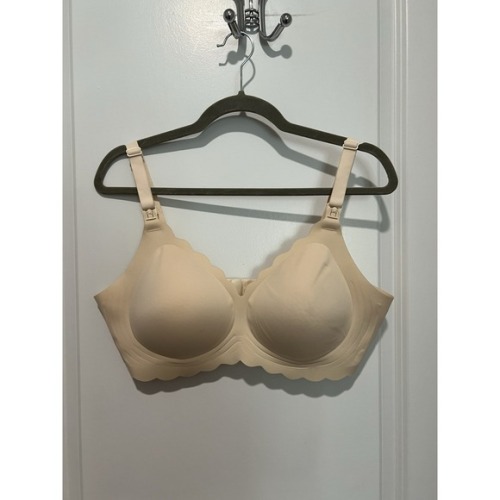 Momcozy Jelly Strip Nursing Bra Size XL Light Beige Baby