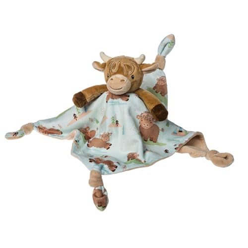 Mary Meyer Lovey Stuffed Animal Security Blanket Plush Soft Snuggle Toy, 13 x 13-Inches, Hetty Highland Cow
