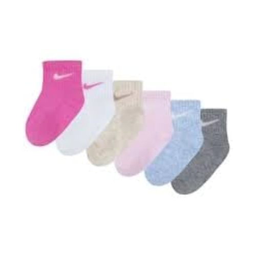 Nike Baby Ankle Socks (US, Age, 6 Months, 12 Months, Pink/Grey/Tan/White/Blue)