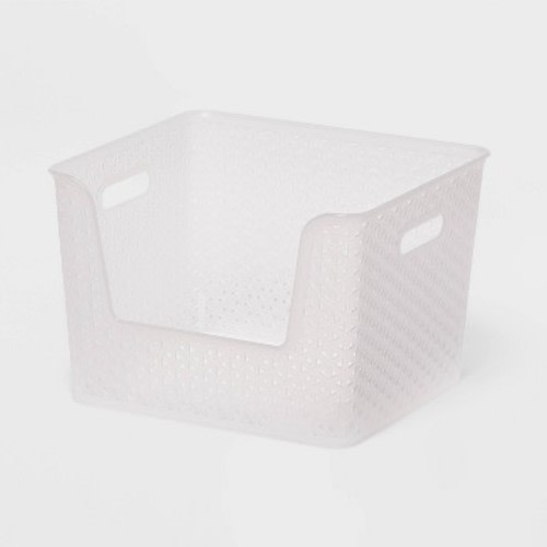 Y-Weave Easy Access Decorative Storage Basket Translucent - Brightroom™: Portable Nesting Bin, Polypropylene, 13 Volume