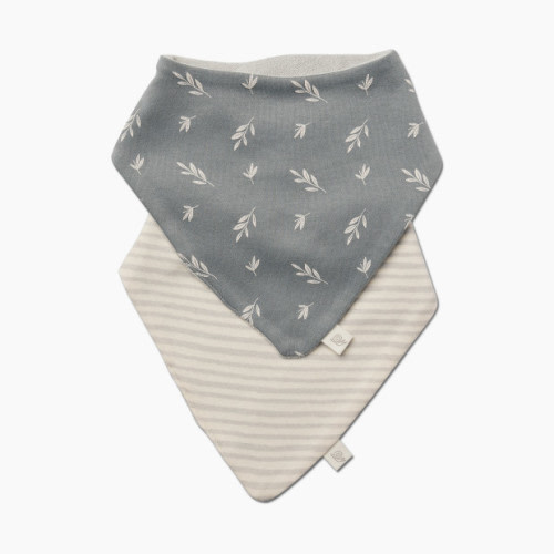 Bandana Bibs 2 Pack - Grey Floral