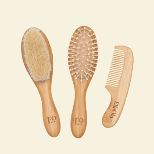 3-Piece Bamboo Brush & Comb Set