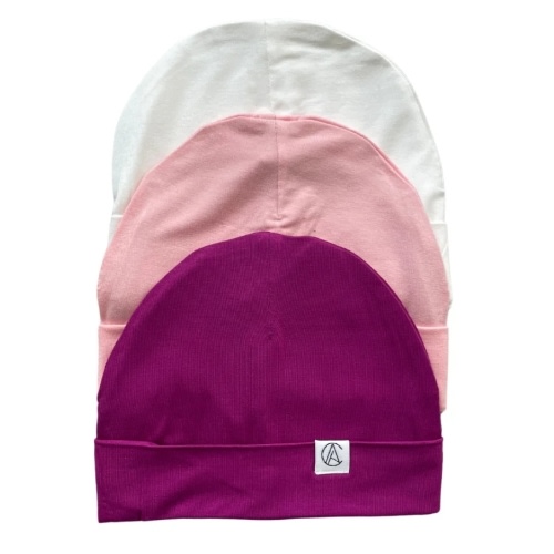 Newborn Satin Lined Jersey Beanie Gift Set-Girl – Aarin & Co.