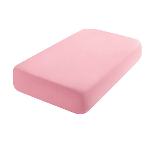 Flxxie Brushed Microfiber Fitted Crib Sheets for Boys and Girls, Super Soft Fitted Elastic Toddler Bed Crib Mattress Sheets, 28 x 52 Inches, Pink