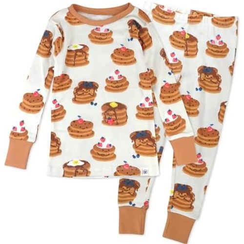 HonestBaby 2-Piece Pajamas Sleepwear PJs 100% Organic Cotton for Infant Baby and Toddler Boy