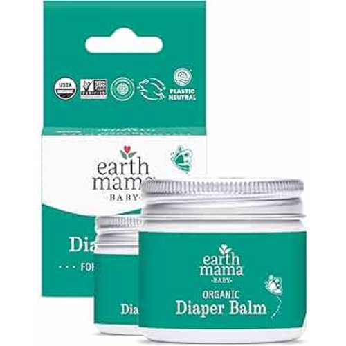 Earth Mama Organic Diaper Balm | Diaper Cream with Calendula | Calm Skin Baby Essentials for Diaper Bag |Multipurpose Baby Ointment, 2-Fluid Ounce (2-Pack)