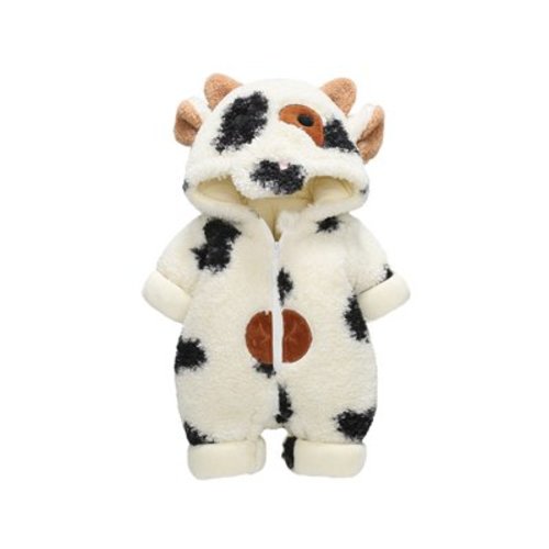Youngster Rompers Baby Clothes Boy Girl Thick Snowsuit Winter Warm Coats Cow Prints Hooded Romper Jumpsuit Fall Winter Clothes For Children