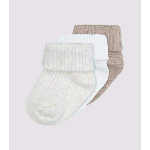 Baby Cotton Blend Turn Over Rib Cuff Socks 3 Pack - Underworks - Kmart
