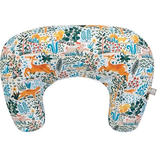 Boppy Nursing Pillow, Colorful Forest Animals, Larger, More Supportive Pillow for Breastfeeding and Bottle Feeding, Firmer Fill, Higher Lift, Larger Area Than Original Nursing Pillow