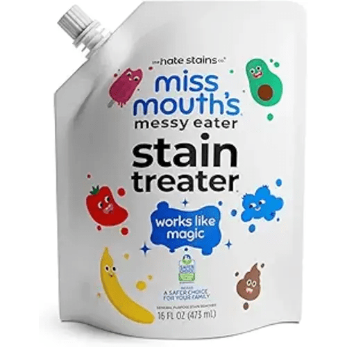 Miss Mouth's Messy Eater Stain Treater - 16oz Refill - Newborn & Baby Essentials - No Dry Cleaning Food, Grease, Coffee Off Laundry, Underwear, Fabric