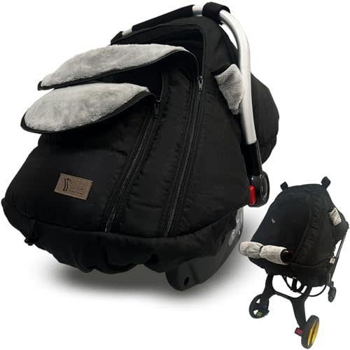 Winter Carseat Cover for Baby Cold-Weather Shield Protection - Baby Car Seat Cover for Infant Car Seat,Waterproof and Windproof Canopy CarSeat Covers for Baby Warm and Cozy Car Seat Covers