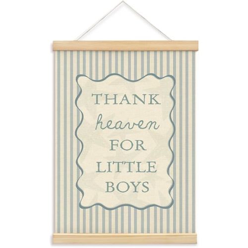 RTXLEZM Boys Nursery Wall Decor,Thank Heaven for Little Boys-
