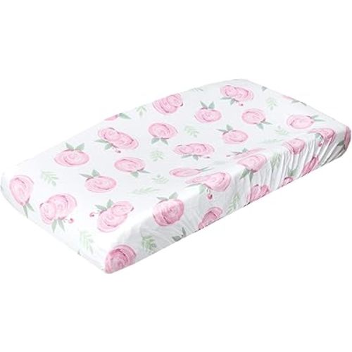 Copper Pearl Premium Knit Changing Pad Cover Soft, Stylish, and Universal Fit for All Standard Diaper Changing Pads, Trendy Design Changing Pad Covers, Grace