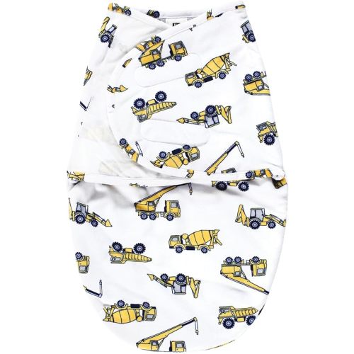Hudson Baby Unisex Baby Plush Faux Fur Swaddle Wrap, Construction, 0-3 Months