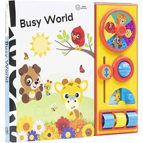 Baby Einstein - Busy World - Busy Box Board Book - A First Step into STEM - PI Kids