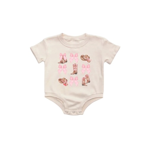Cowgirl Short Sleeve Romper, 0-3M