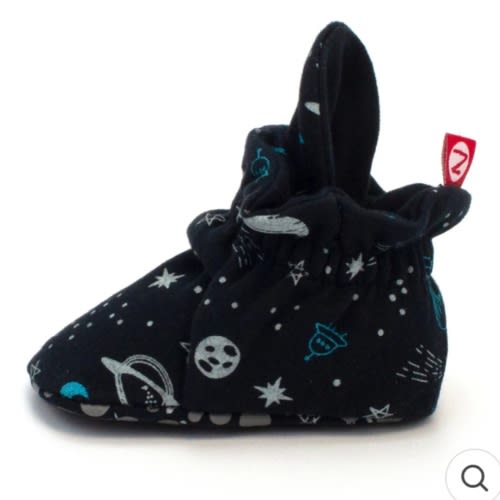 Outer Space Organic Cotton Gripper Baby Bootie – Zutano