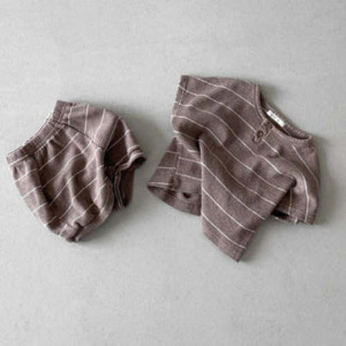 Casual Waffle Striped Shirt and Shorts Set – Teeny Mini Me