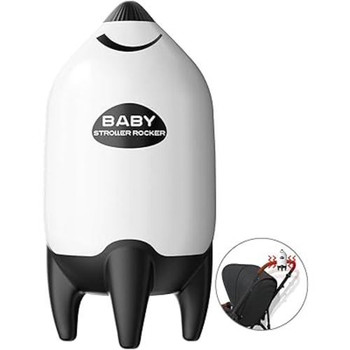 Baby Rocker, Baby Stroller Rocker Rechargeable, Baby Bouncer Rocks Any Stroller or Pram, Baby Delight Bouncer Adjustable Speed, Baby Sleep Aid Fits All Baby Carriage and Toddler Stroller