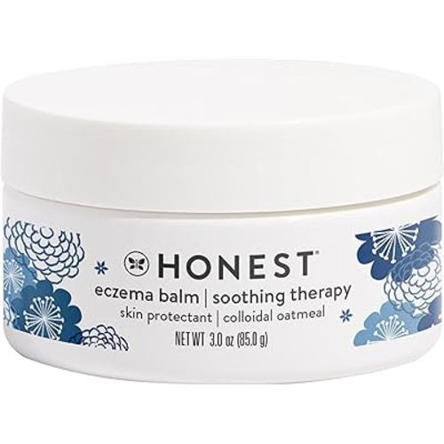 The Honest Company Eczema Soothing Therapy Balm + Skin Protectant | Naturally Derived, Gentle for Baby | Prebiotics, Colloidal Oatmeal | 3 oz