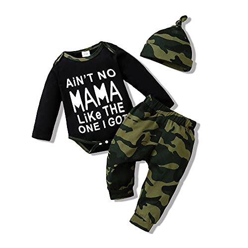 NZRVAWS Newborn Baby Boy Clothes Outfits Letter Prined Romper Pants Set Infant Baby Boy Clothing 0 3 6 9 12 18 Months