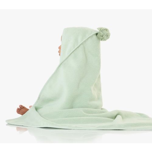 Super Soft Pom Pom Baby Hooded Towel & Washcloths | Pottery Barn Kids