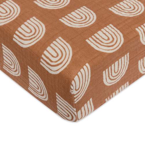 Crib Sheet in GOTS Certified Organic Muslin Cotton